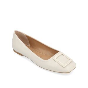 NWOT JOURNEE Collection Sz 7.5 Cream Women's BALLET Flats Make Fair Offer
